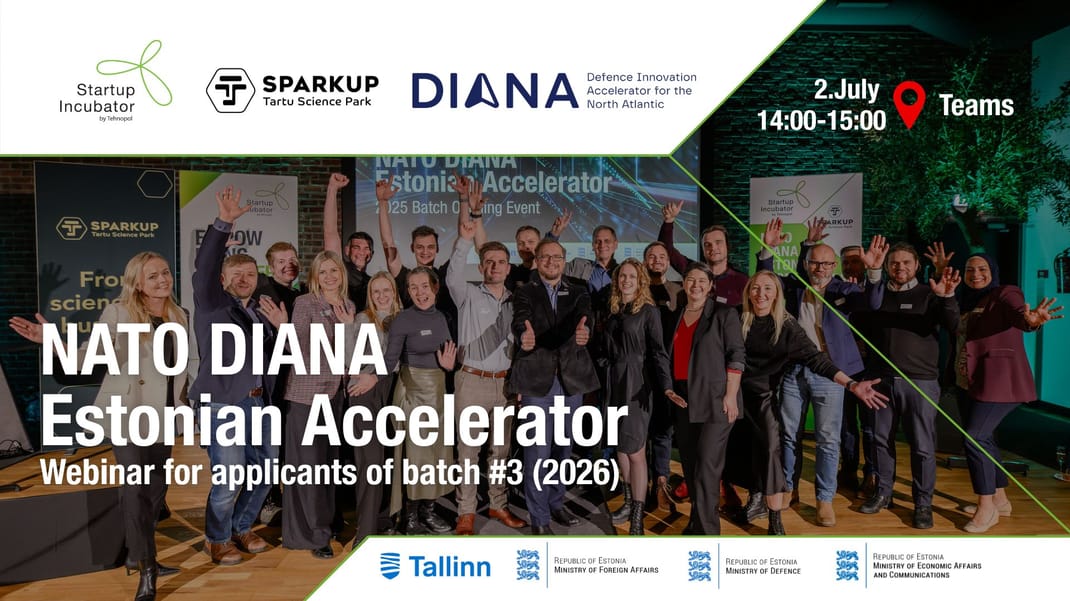 NATO DIANA Estonian accelerator webinar for applicants