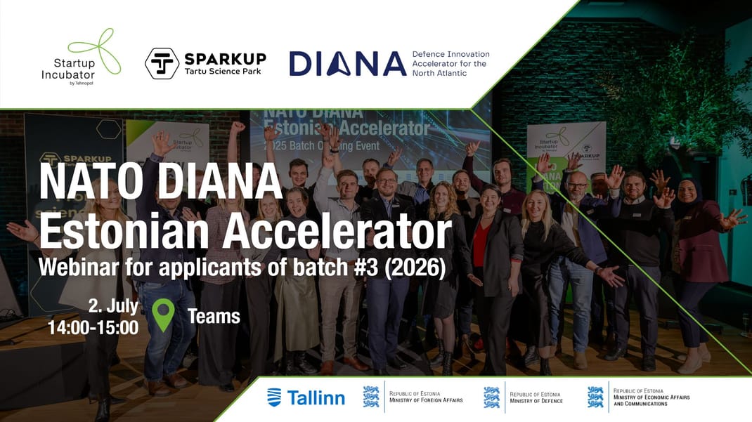 NATO DIANA Estonian accelerator webinar for applicants