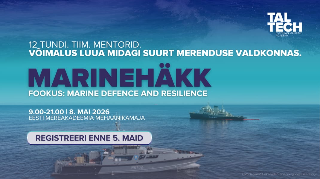 Tehnopol soovitab: MarineHäkk 2026 – Marine Defence & Resilience
